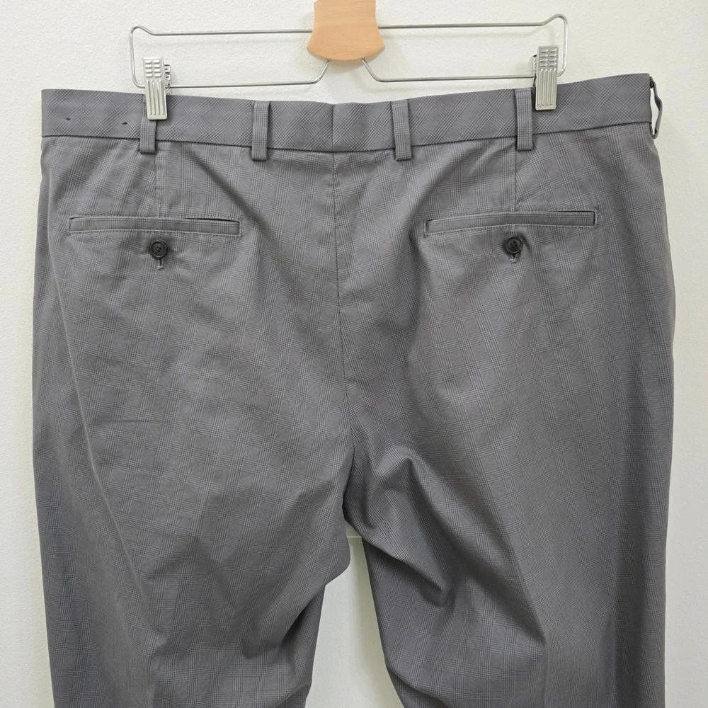 Brooks Brothers Advantage Chino Clark Fit Grey Glen Plaid Pants Mens‎ 40x32
